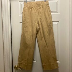 NWT J Crew "Astrid" Wide Leg Chino Pant- Tan - Size Small